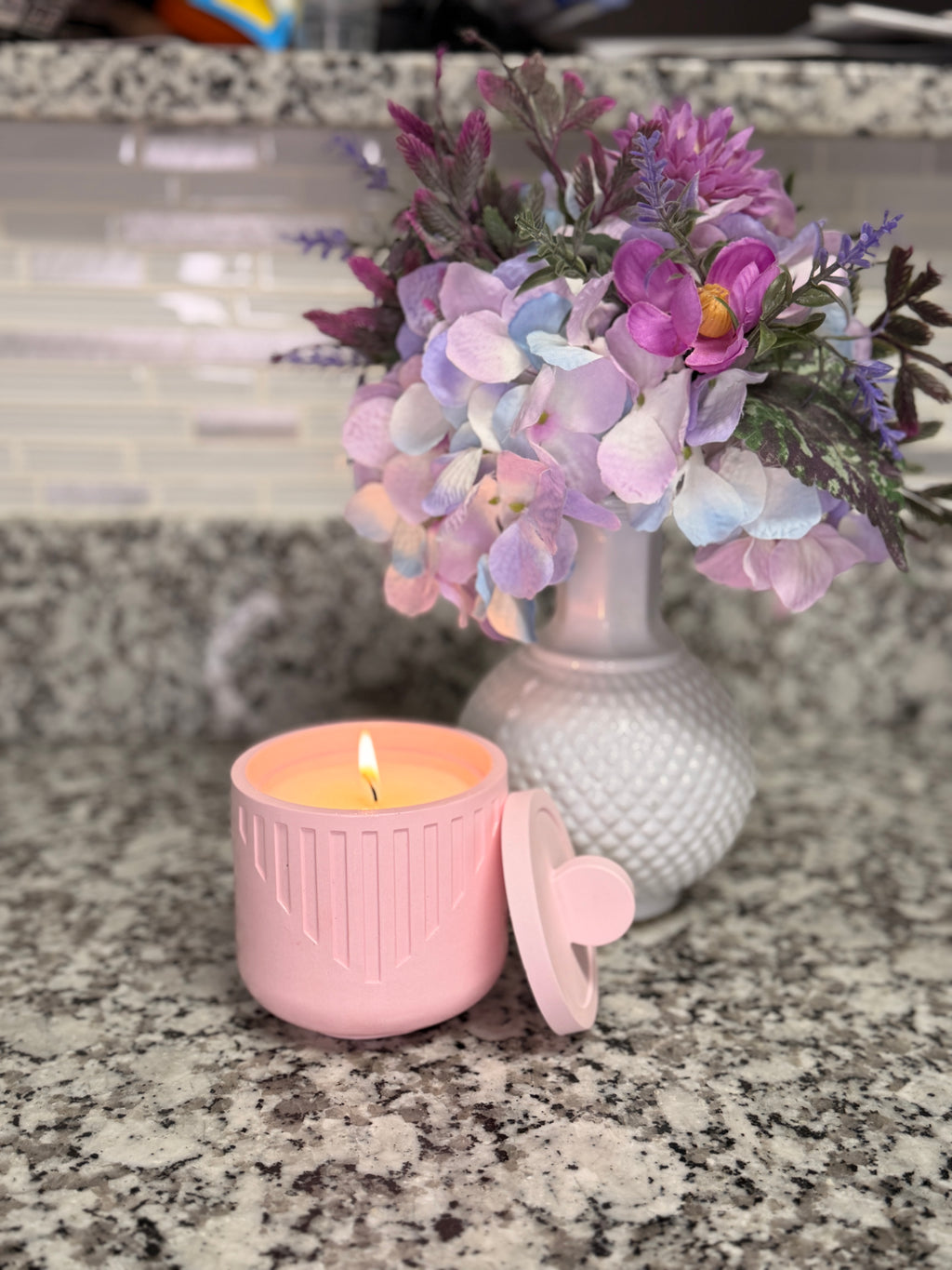 Pink Scented Candle
