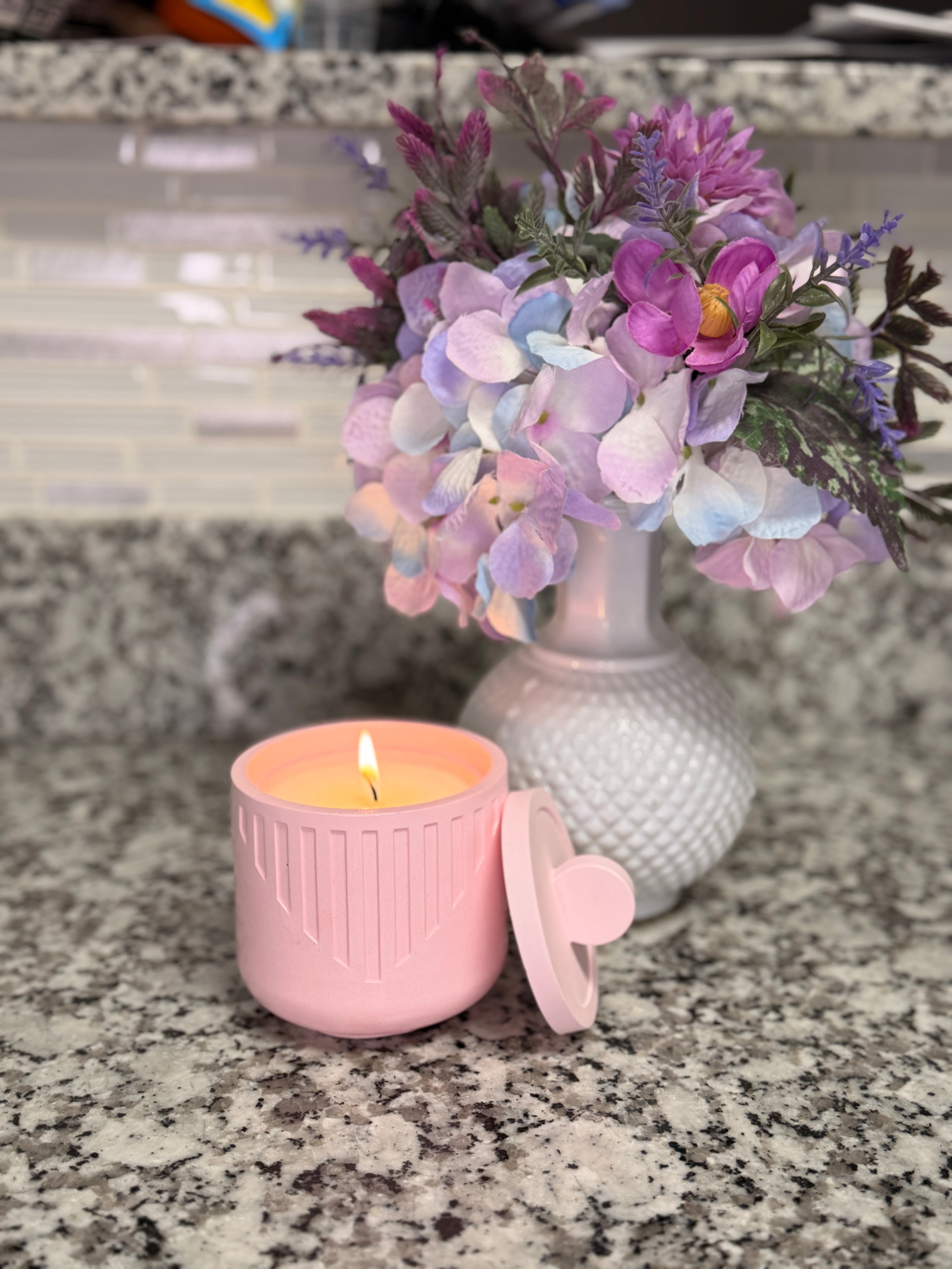 Pink Scented Candle